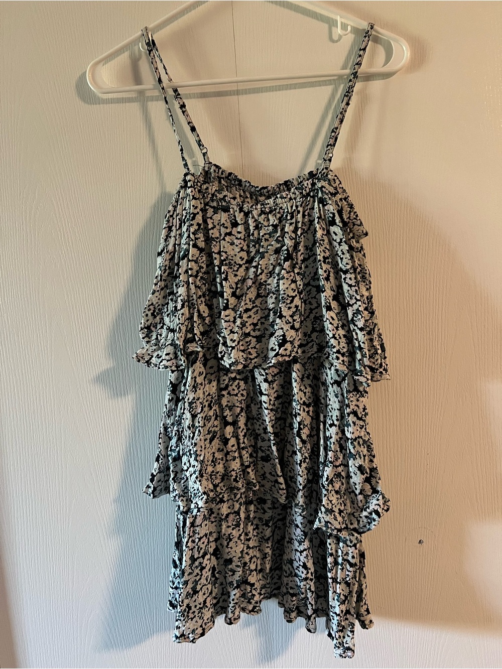 Volcom Black and White Floral Print Dress